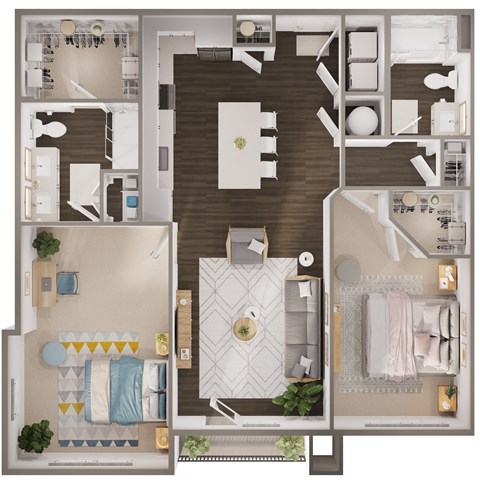 Poplin  Floor Plan at Spinning Mill Lofts, North Carolina, 27520